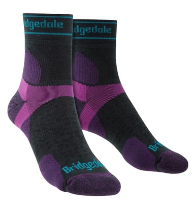 Bridgedale - Calcetines Ultraligeros Merino - Carbón / Morado
