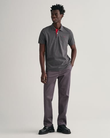 Gant Regular Fit Contrast Pique Rugger Polo Gris
