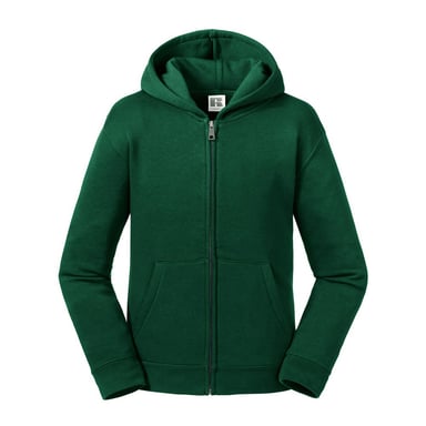 Russell Kids/Childrens Authentic Zip Hooded Sweatshirt (Bottle Green)