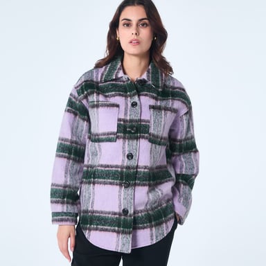 Oversize tartan jacket