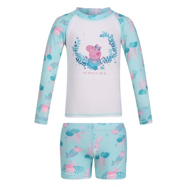 Regatta Infants Peppa Pig Long Sleeve Swimming Suit in Blue-White