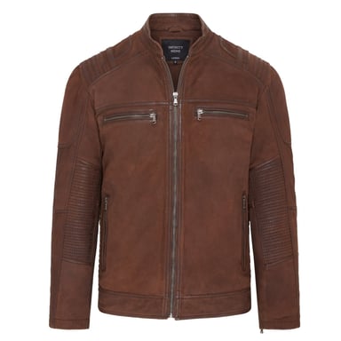 Chaqueta de motociclista Cafe Racer de cuero para hombre - Jinan