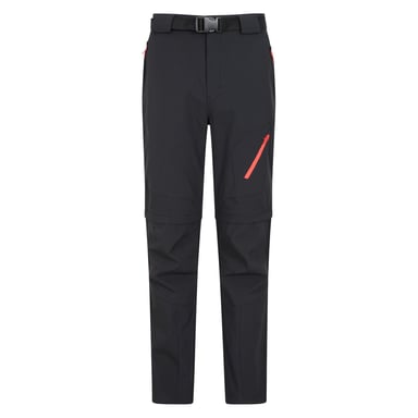 Mountain Warehouse Mens Forest Convertible Hiking Trousers (Black)