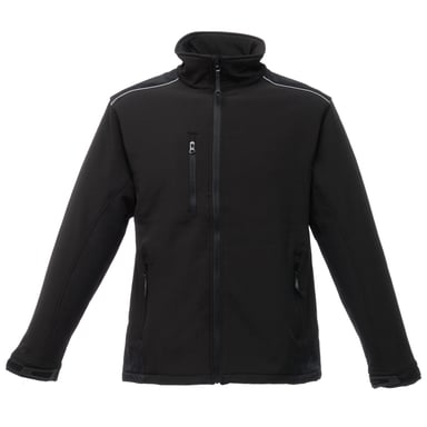 Regatta Mens Sandstorm Hardwearing Softshell Jacket (water Repellent) (Black/Black)