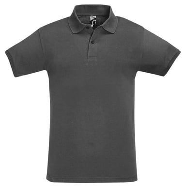 SOLS Mens Perfect Pique Short Sleeve Polo Shirt (Dark Grey)