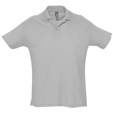 SOLS Mens Summer II Pique Short Sleeve Polo Shirt (Grey Marl)