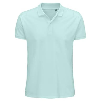 SOLS Mens Planet Pique Organic Polo Shirt (Arctic Blue)