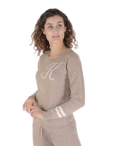Pull Ras Du Cou En Cachemire Crown Of Edinburgh Stockbridge Camel K