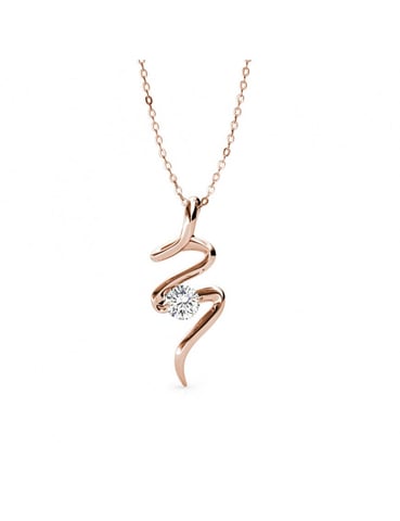 Colgantes Espiral - Oro Rosa y Cristal
