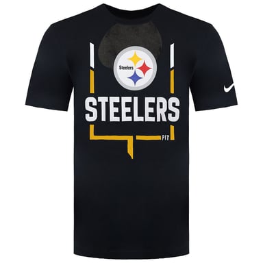 Camiseta negra para hombre Nike NFL Pittsburgh Steelers Legend Goal Post