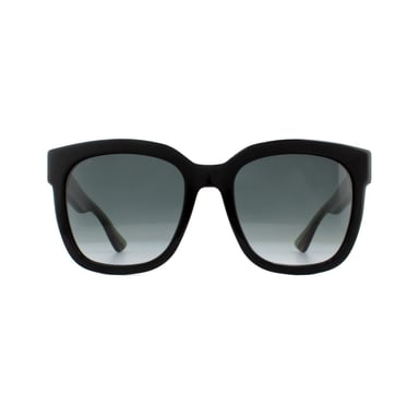 Gucci Sunglasses GG0034S 002 Black Glitter Green and Red Grey Gradient