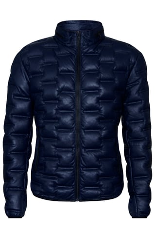Chaqueta de cuero acolchada estilo bomber para hombre - Recife