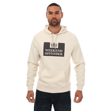 Men's Weekend Offender Garrison Logo Hoody in Off White