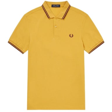 Fred Perry Polo Amarillo Con Ribete Doble M3600 480