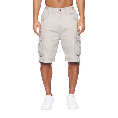 Crosshatch Mens Jamstar Cargo Shorts (Light Grey)