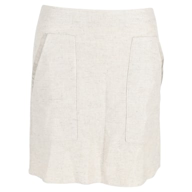 Emporio Armani Suit Mini Skirt in Cream Linen