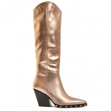 Montevita Bota De Tacón Tejan4 En Dorado