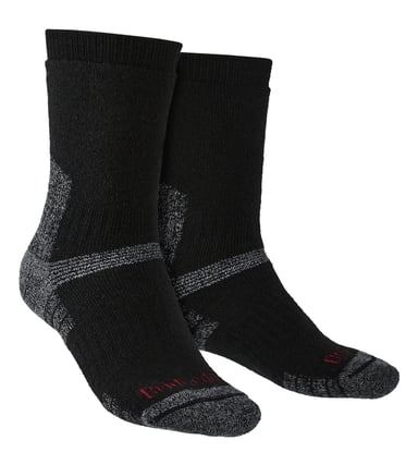 Bridgedale - Calcetines altos de lana merino para hombre - Negro