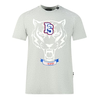 Plein Sport PS Tiger Logo camiseta gris