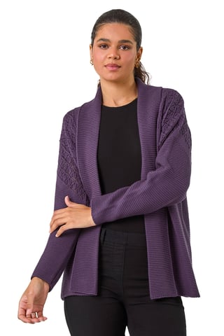 Edge to Edge Pointelle Knit Cardigan