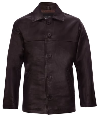 Chaqueta clásica de piel de vaca