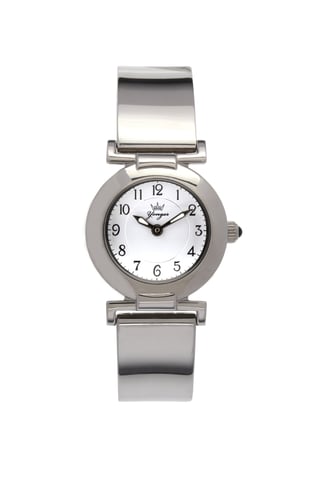 Yonger and Bresson esfera blanca con reloj plateado