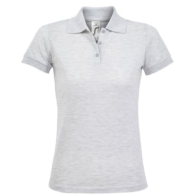SOLs Womens/Ladies Prime Pique Polo Shirt (Ash)