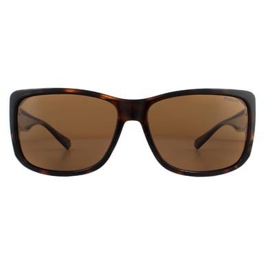 Gafas de sol polarizadas unisex Polaroid Suncovers Wrap Havana Brown Copper