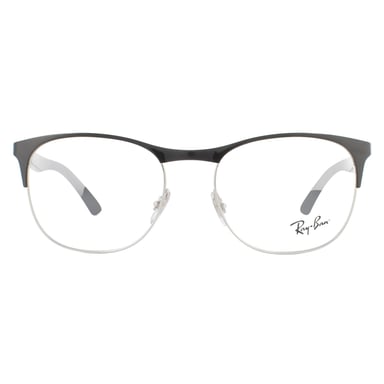 Ray-ban marcos cuadrados de cristal negro plata