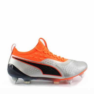 Puma One 1 mx SG Silver Synthetic Synthetic Pape Up Boots de fútbol 104737 01