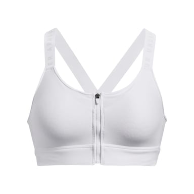Women's Under Armour UA Infinity High Zip Sports Bra in White