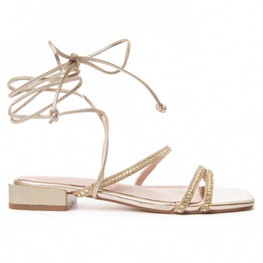 Sandalia plana Montevita Sandsum en oro