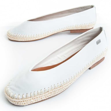 Purapiel Bailarina Andra En Blanco