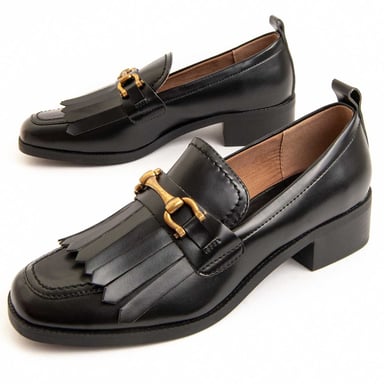 Mocasín de tacón Montevita Megane en negro