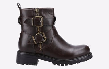 Divaz Sarah Vegan Zip Biker Boots Womens