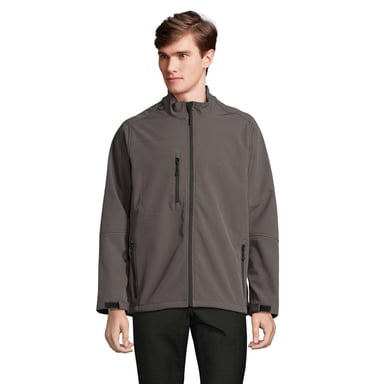 SOLS Mens Relax Soft Shell Jacket (Charcoal Grey Solid)