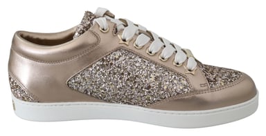 Zapatillas De Piel Metalizada En Rosa Ballet