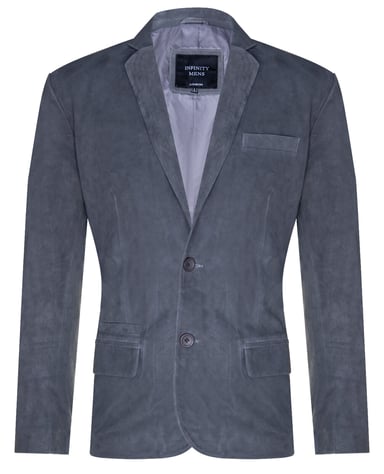 Chaqueta Blazer de Ante Abrigo de Cuero Italiano Suave