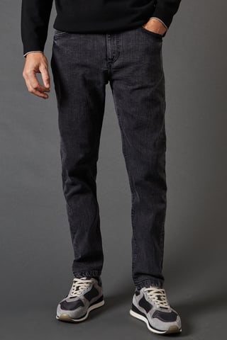 Washed Black Stretch Slim Fit Jeans