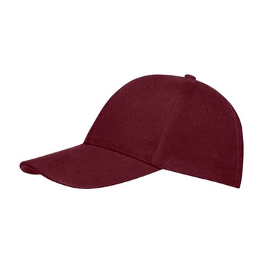 SOLS Unisex Buffalo 6 Panel Baseball Cap (Burgundy)