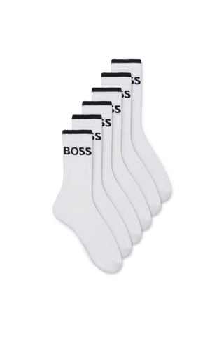 BOSS 6 Pack Men's Stripe Sock