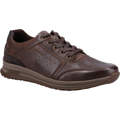 Hush Puppies Mens Joseph Leather Trainers (Light Brown)