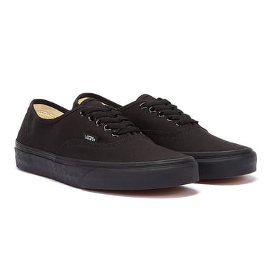 Vans Authentic Unisex True Black Canvas Skate Trainers