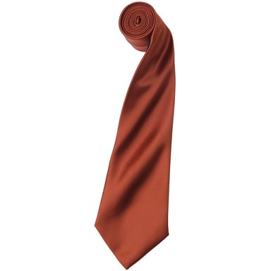 Premier Unisex Adult Colours Satin Tie (Chestnut)