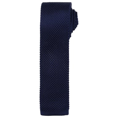 Premier Unisex Adult Slim Knitted Tie (Navy)