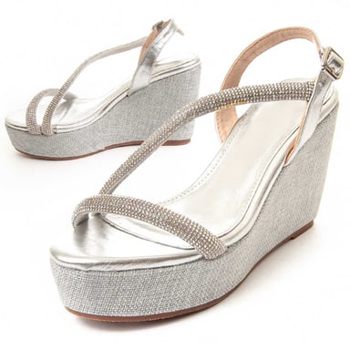 Sandalía Wedge Sparto Wesparto8 en Plata de Montevita