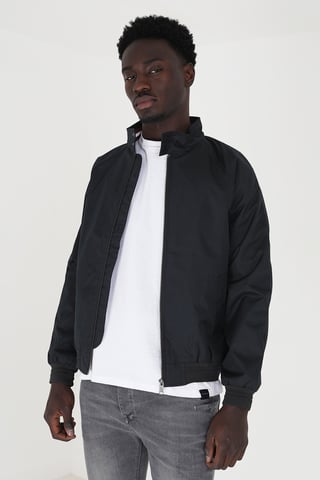 Navy 'Ellis' Lightweight High Neck Harrington Jacket