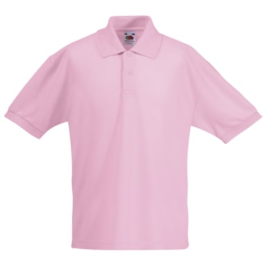 Fruit of the Loom Childrens/Kids Pique Short-Sleeved Polo Shirt (Light Pink)