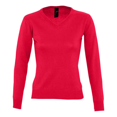 SOLS Womens/Ladies Galaxy V Neck Sweatshirt (Red)