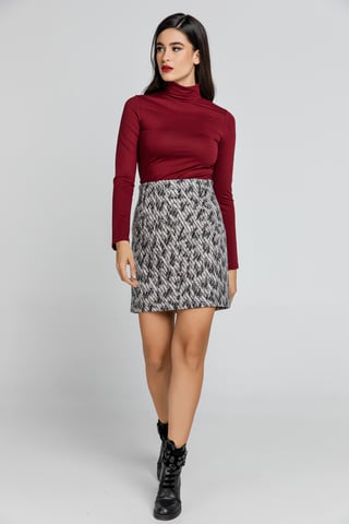 Wool Blend Mini Skirt by Conquista